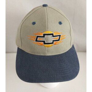 Vintage Hot Rods Chevrolet Embroidered Logo With Flames Snapback Baseball Cap